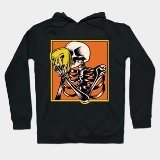 Clowned Skeleton Behind the Yellow Mask Hoodie